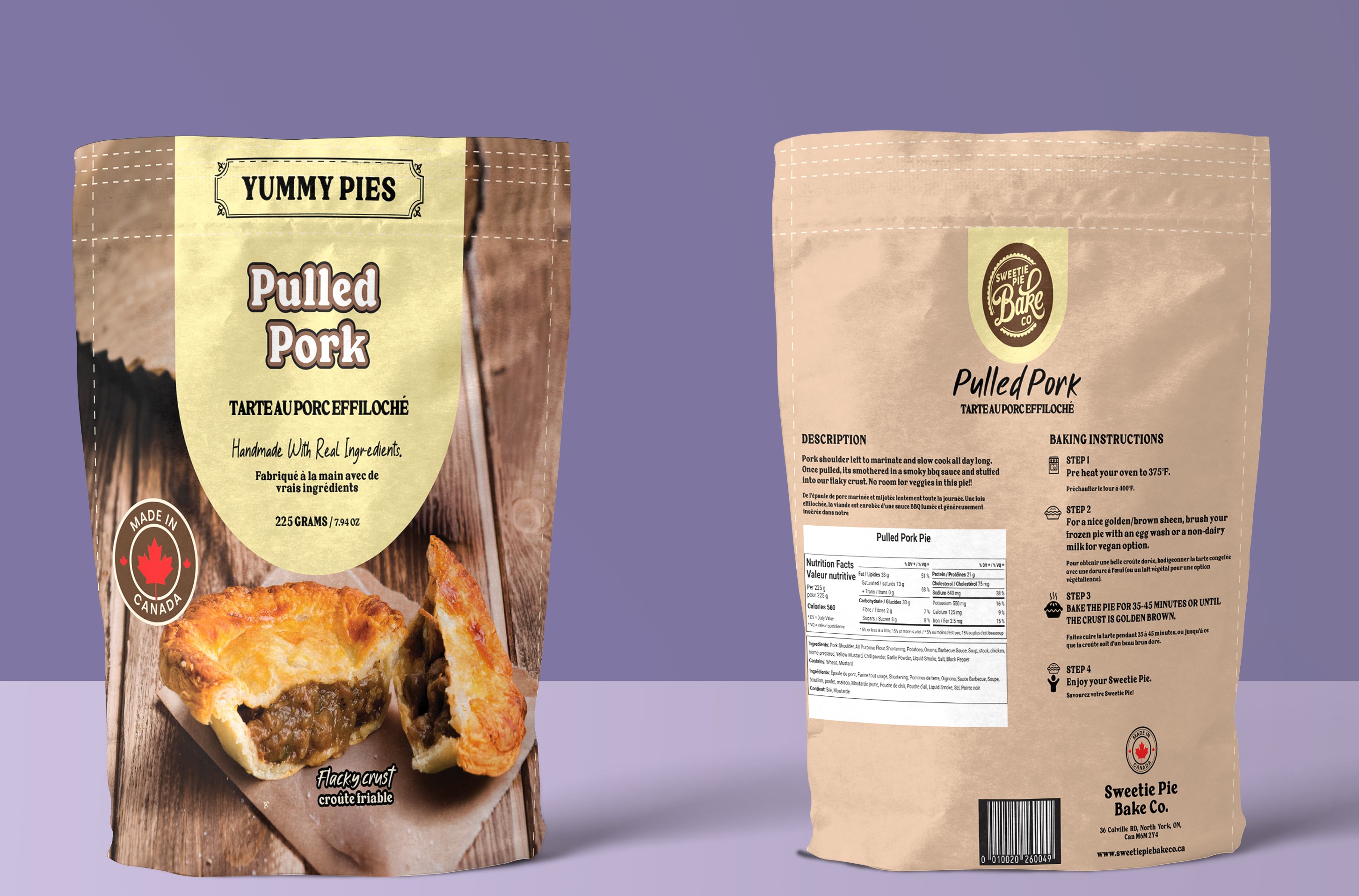 5 Inch Pulled Pork Pie Frozen