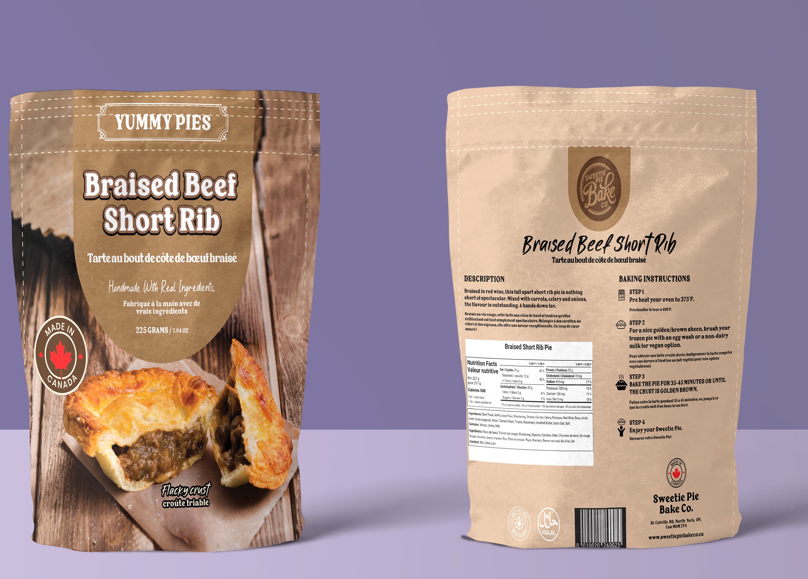 5 Inch Braised Beef Short Rib Pie Frozen